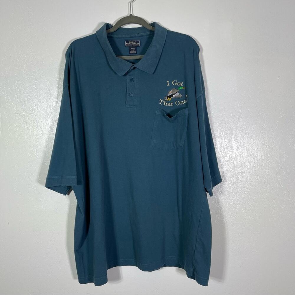 Great Northwest Polo Shirt, I Got That One! Embroidered with Duck. Size 4X